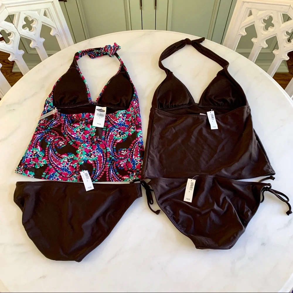 *SOLD* Set of 2 Mix & Match Old Navy Tankinis Sz S - Picture 2 of 8